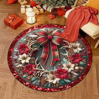Alfombra Redonda Antideslizante Navidad Niño Juguetes Navideños Dibujos Animados Santa Claus Conejo De Nieve Carpeta De Juego Para Bebés - details 9