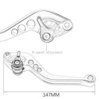 Accesorios Para Motocicleta CBR 1000RR 2008-2016: Manillar De Freno Y Embrague Ajustable CNC De Aluminio 6061 T6 - details 2