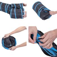 COTTECOTA-Túneles para Gatos Varios Modelos Tubos para Gatos Tunel con forma de T, Tubo Plegable PET Plegable Divertido Juego Juguete Tubo de Gatos Juguete con Pompón y Campanas para Gato Gato Jugar Túnel Casa del Laberinto - details 7
