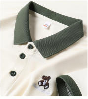 Camisa Polo Para Hombre Con Bordado De Oso Cartoon Manga Corta Estilo Casual Transpirable Para Verano 2024 Comodidad Y Brevedad - details 16