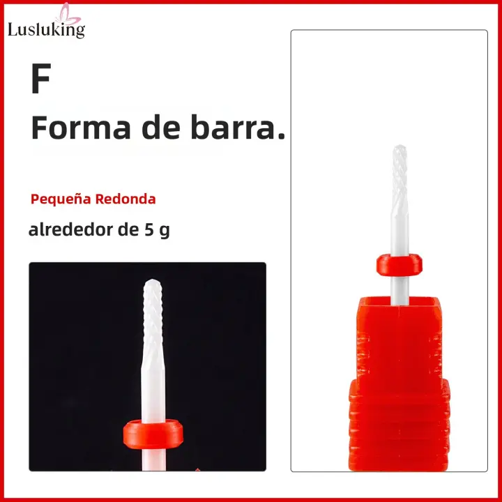 Bit De Uñas Cerámico Para Torno De Uñas Y Peluquería Pedicure 3/32" Mango Con Cerámica Accesorio De Máquina Eléctrica Para Arte De Uñas - 1