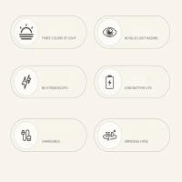 Lámpara De Mesa Recargable Plegable 3000XHH Con Toque LED Dimmer USB Luz De Lectura Protección Ocular Con Porta Bolígrafos Para Dormitorio Y Estudio - details 13