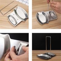 Rack De Cocina De Acero Inoxidable Soporte Para Ollas Tazas Y Cubiertos Organizador De Estufa Estante Para Cubiertos Y Sopas - details 9