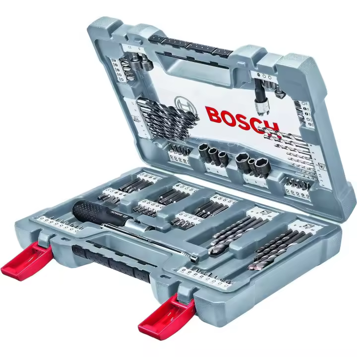 Bosch Professional Maletín con 105 unidades para taladrar y atornillar Premium X-Line Set (para madera, metal y hormigón, Accesorios taladro) - 1