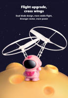 Helicóptero Robot Volador UFO Juguete Luminoso Para Niños Y Niñas Con Piloto Espacial Aeronave Dron Juego Interior Exterior - details 4