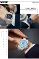 Reloj De Hombre MINI FOCUS Clásico Negocios Casuales Impermeable Cuarzo Acero Inoxidable Pantalla Redonda Antigolpes Correa De Acero - details 15