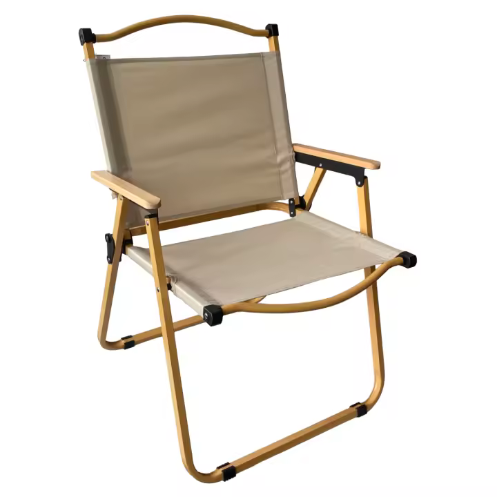 Maxia Market Silla de playa plegable con reposabrazos de Madera y Tela Oxford Cayo ancho de exteriores Resistente y Cómoda para Playa Patio Jardín Camping al Aire Libre, 120 kg, 52x52x77 cm - 1