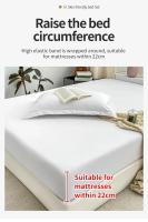 Sábana Ajustable De Color Sólido Premium Ultra Suave Tejido De Sateen Para Noches Cálidas Hipoalergénica Y Fácil De Limpiar Ropa De Cama - details 8