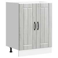 vidaXL Panel para lavavajillas Lucca madera contrachapada sonoma gris en color Gris sonoma/Gris hormigón/Negro y más - details 0