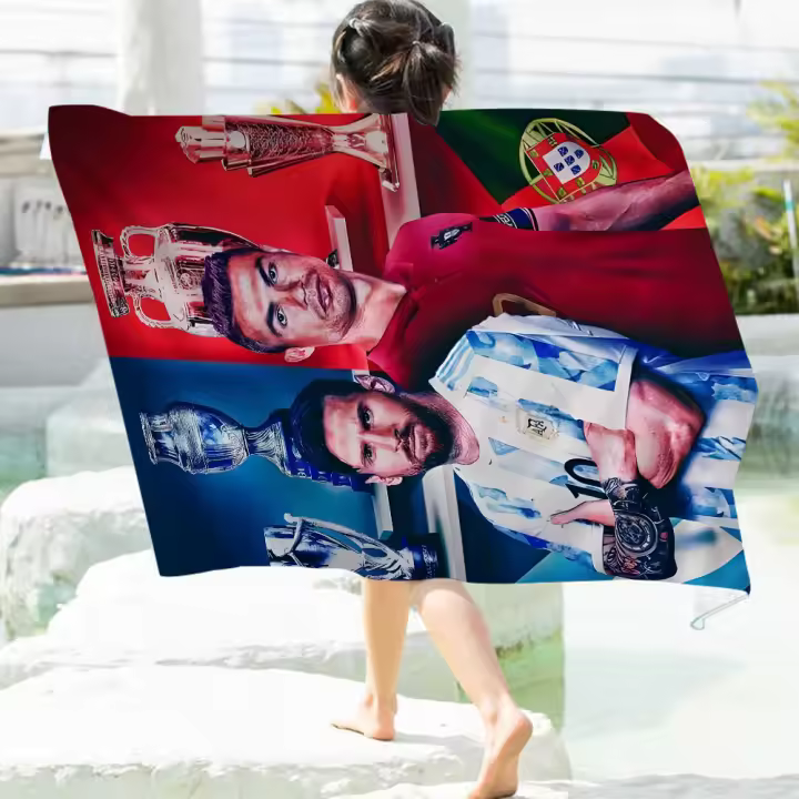 Toalla De Playa CR7 Cristiano Ronaldo Microfibra Absorbente Secado Rápido Suave Para Yoga Natación Senderismo Toalla De Baño - 1