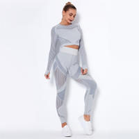 SSIT
Conjunto de Yoga sin costura Para Mujer, ropa Deportiva de 2 piezas, Short Top, sujetador, Leggings, traje de entrenamiento Para Gimnasio - details 29
