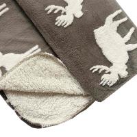 Manta Plaid Alo Home Motivo Reno - Calidad borreguito Sherpa- 100% polyester muy Cálido- Medida 130x170 cm - details 2