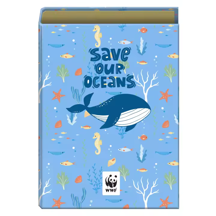 Dohe - Archivador 4 Anillas - Capacidad 250 Hojas, Tamaño Folio (26,4x34 cm), Lomo 6 cm, Anillas 40 mm, Tapa Extradura - WWF Save Our Oceans - 1