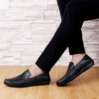 Zapatos De Cuero Genuino Para Hombre Casual Lujo Mocasines Suaves Transpirables Botines Slip on Barco Talla Grande 37-47 - details 14