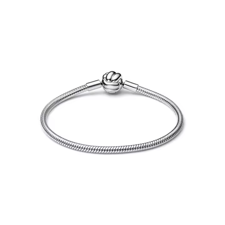 PANDORA Moments con cadena de serpiente y hueso de corazón para mujer, creativa, sencilla y versátil, regalo de San Valentín 520 para novia - 1