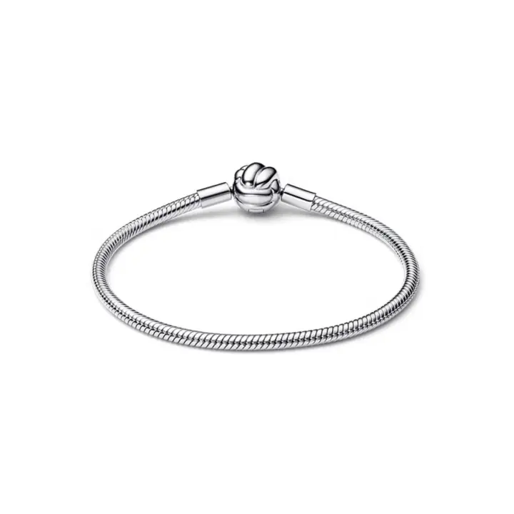 PANDORA Moments con cadena de serpiente y hueso de corazón para mujer, creativa, sencilla y versátil, regalo de San Valentín 520 para novia - 1