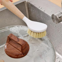 Cepillo De Limpieza Para Cocina Con Mango De Madera Natural Cepillo De Lavado De Platos Para Sartén De Hierro Fundido - details 5