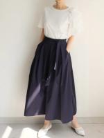 Falda Midi A-Line Elegante De Cintura Alta Para Mujer REALEFT Con Bolsillos Estilo Coreano Casual Suelta Y Solidaria Con Cinturón - details 23