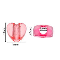 Cuentas De Acrílico Transparentes Para DIY Joyería Accesorios De Cuentas De Corazón Para Collar Y Pulsera 50/100pcs - details 1