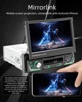 Reproductor Multimedia MP5 De 7 Pulgadas Con Android Auto Y CarPlay Retráctil 1DIN Pantalla HD Inalámbrica Bluetooth FM USB AUX Para Coche - details 3