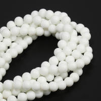 Talismán De Onix Blanco Redondo Suave Piedra Natural Para Creación De Joyas Pulsera Collar Accesorio Espaciador 4/6/8/10/12mm - details 2