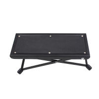 Pedal De Ajuste De Altura Y Antideslizante Para Guitarra Con Soporte Plegable Y Base Metálica Negra Accesorios Para Instrumentos Musicales - details 1