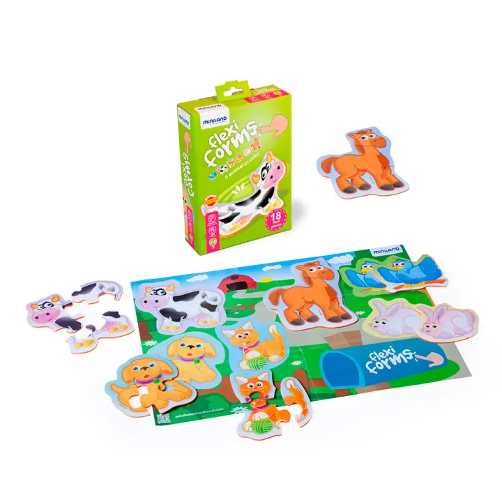 Set de 6 puzzles: Los animales - 1