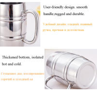 Taza De Cerveza Doble Acero Inoxidable 500/450ml Para Camping Al Aire Libre Y Viajes Taza De Café Con Asa Taza Portátil Aislada - details 3