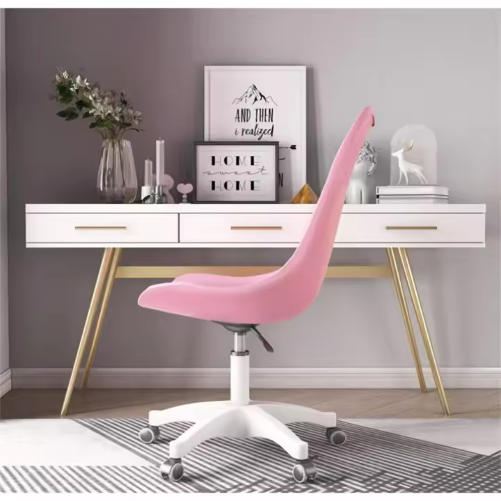Silla de Oficina con Soporte Lumbar Giratoria Escritorio Sillon Ruedas Despacho casa salon habitacion ergonómica Gaming, escritorio, silla nordico tulipu - 1