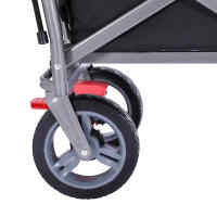 AREBOS Carro de Mano Premium con Toldo Plegable 100 Kg Negro/Gris - details 15
