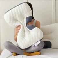 Almohada De Cuello Soporte Cervical Anti-Apnea De Algodón Puro Masajeador Para Dormir En Casa No Se Colapsa - details 8