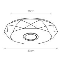 Lámpara Plafón LED RGB Bluetooth TRITON 33 CM, Luz Led y Altavoz Bluetooth Integrado - BEL AIR HOME - details 1
