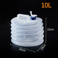 Bote De Agua Portátil Para Coche Y Exteriores Plegable De 5-15L Con Grifo Para Camping Picnic Senderismo Capacidad Ajustable Transparente - details 2