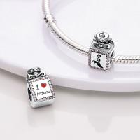 Encanto De Herramienta De Cogote En Forma De Corazón Y Botella De Perfume En Color Rosa De Plata De Ley 925 Para Pulsera De Encantos DIY Joyería - details 5