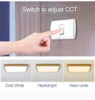 Luz De Techo Cuadrada Ultrafina 2.4cm 24W 36W 110V 220V Con Patrón De Madera Para Decoración De Habitaciones Dormitorio Sala De Estar Cocina - details 2