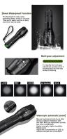 Linterna LED T6 Potente Y Zoomable Para Camping Y Uso Exterior Con Alta Luminosidad Impermeable Y Modos De Iluminación Ajustables - details 5