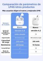 Lenovo LP40 Auriculares TWS Bluetooth 5.0 Inalámbricos Con Control De Toque Y Reducción De Ruido Estéreo Batería De 230mAH Y Cancelación De Ruido - details 1