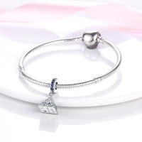Encanto De Colgante De Árbol De Familia Platinado En Plata Para Pulsera De Bangle Y Collar DIY Regalo Con Doble Vuelo Aéreo - details 132