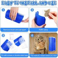 Cepillo De Gato Con Juguete Y Nepenthe Herramienta De Limpieza Y Masaje Para Gatos Azul Gris Rosa Autopeinado Y Eliminación De Pelo - details 7