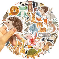 50pcs Pegatinas De Animales Para Niños Lindas Pinturas De Libros Decoración Aesthetic Para Equipaje Y Patineta Juguete De Graffiti Para Niñas Y Niños - details 8