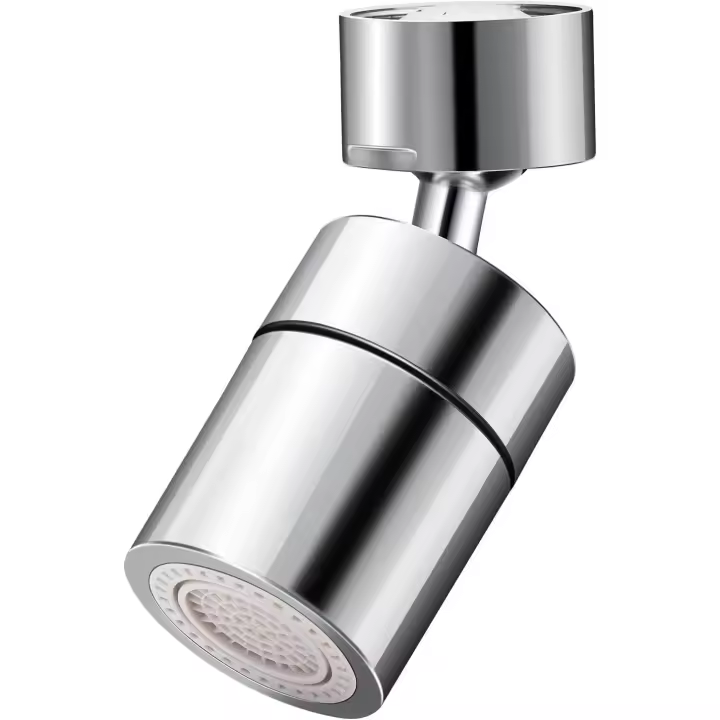 Doble función 360 ° de rotación giratoria Grifo rociador Ahorro de agua con flujo de burbuja suave y Fuerte rociador para fregadero de La Cocina Baño - 1