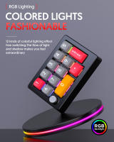Programable totalmente caliente interruptor mecánico intercambiable 7 color RGB luz Juego Mini teclado - details 3