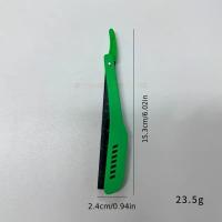 Cuchilla De Afeitar Clásica Para Hombres Plegable Con Patrón De Malla Herramienta De Afeitar Manual Faja De Barba Cortadora De Línea Recta - details 12