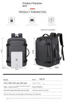 Mochara de viaje LExpandable with USB para hombre, Bolsa de Transporte aprobado por Vuelo para Aviones, Agua resistant to, duradera, 17 pulgadas, 2023 40 - details 8