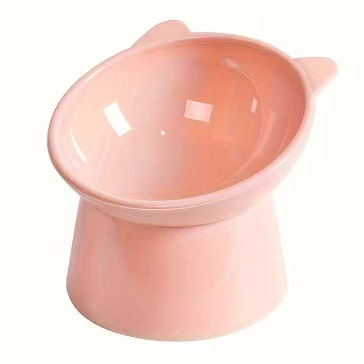 Tazón De Alimentación Para Gatos With Alzamiento Anti Vómitos Para Rostros Planos Pequeños Perros Protege Espalda Del Animal Lavable En Lavaplatos - 1