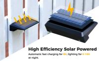 2 Pack Luces Solares Para Pared 4 LED Luces De Valla Solar Impermeables Para Jardín Y Camino Luz Solar Para Postes De Pista Modernas - details 3