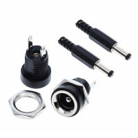 10PCS 5Pares Conector De Poder DC 2.1x5.5mm Plug Jack Femenino + Macho Adaptador De Conector De Poder DC-022B Para Computadora - details 1