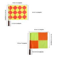 Set De 2 Banderas Cuadradas Grandes Y Pequeñas Para Patrol Y Arbitraje En Partidos De Fútbol Equipamiento De Arbitraje Incluido - details 5