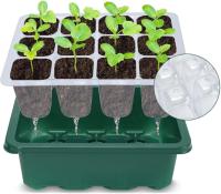 Invernadero de 6 piezas, Semilleros, mini invernadero para 72 Semillas de Plantas, winteradero con tapa y ventilatón, juego de Cultivo para casa, Granja y patio interior, balcón, 6 piezas, 72 celdas, color Verde - details 8