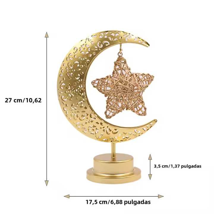 Lámpara De Mesa Decorativa LED Gurbana Orb Estrella De Feria Lámpara Atmosférica De Hierro Hueca Para Festivales Y Noches - 1